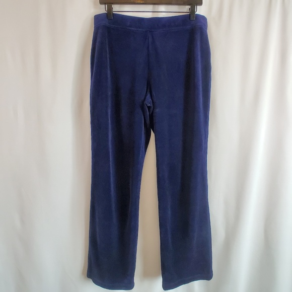 Karen Scott Sport Pants - Navy Velour - Picture 1 of 4